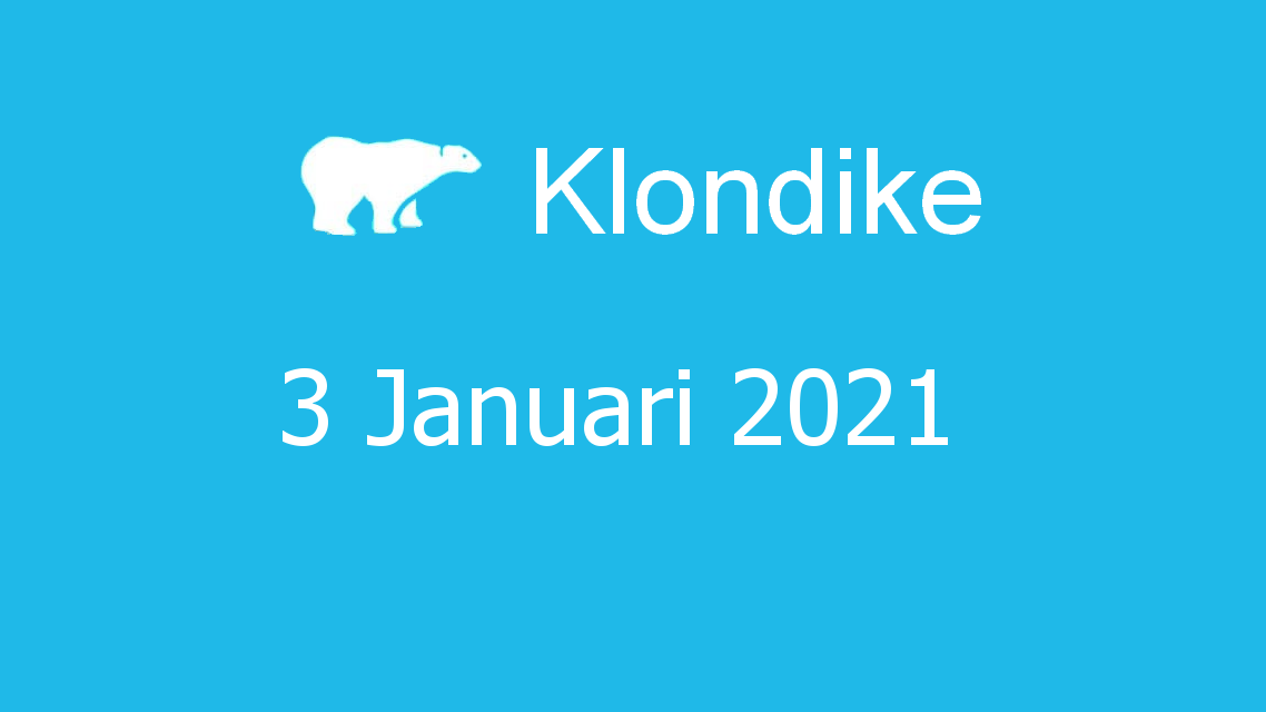 Microsoft solitaire collection - klondike - 03 januari 2021
