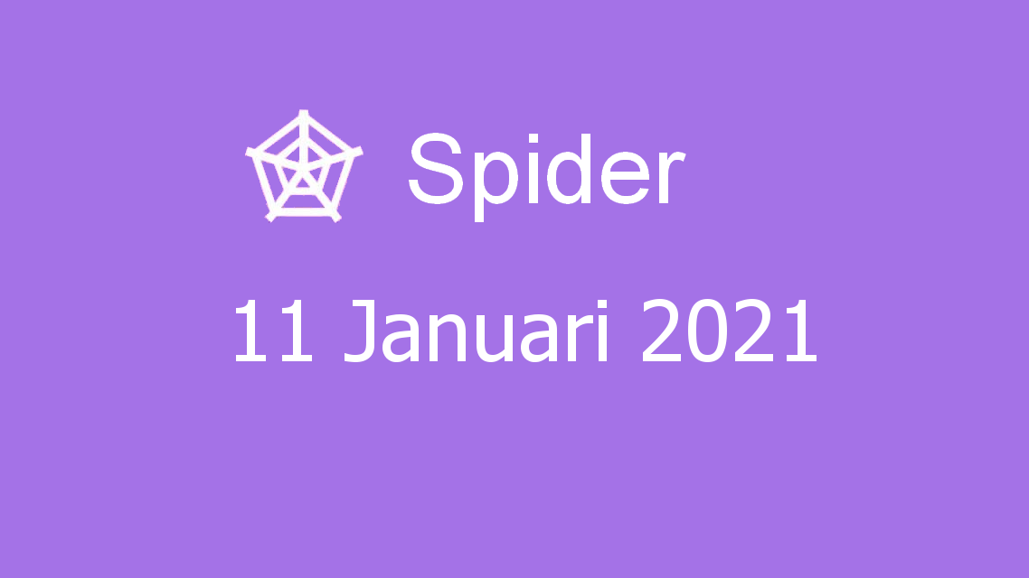 Microsoft solitaire collection - spider - 11 januari 2021