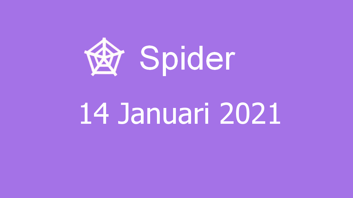 Microsoft solitaire collection - spider - 14 januari 2021