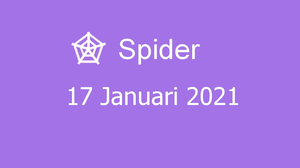 Microsoft solitaire collection - spider - 17 januari 2021