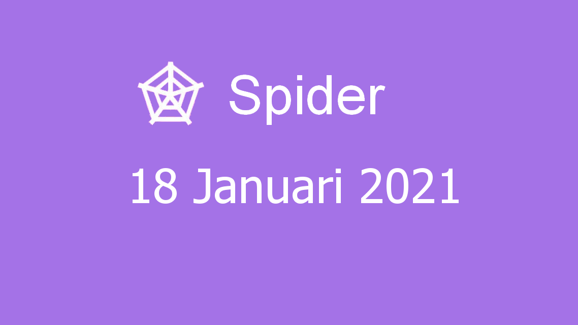 Microsoft solitaire collection - spider - 18 januari 2021