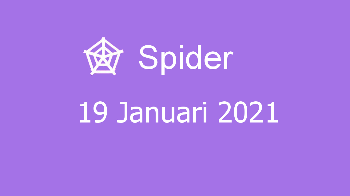 Microsoft solitaire collection - spider - 19 januari 2021