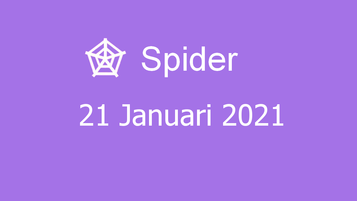 Microsoft solitaire collection - spider - 21 januari 2021