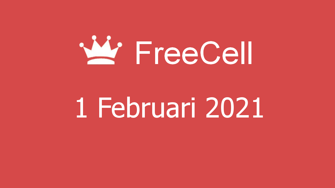 Microsoft solitaire collection - freecell - 01 februari 2021