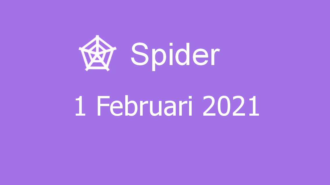 Microsoft solitaire collection - spider - 01 februari 2021