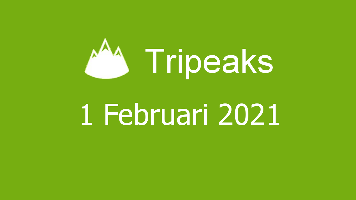 Microsoft solitaire collection - tripeaks - 01 februari 2021