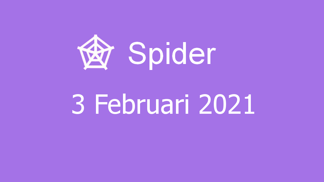 Microsoft solitaire collection - spider - 03 februari 2021
