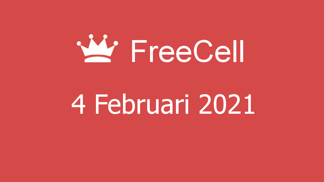 Microsoft solitaire collection - freecell - 04 februari 2021