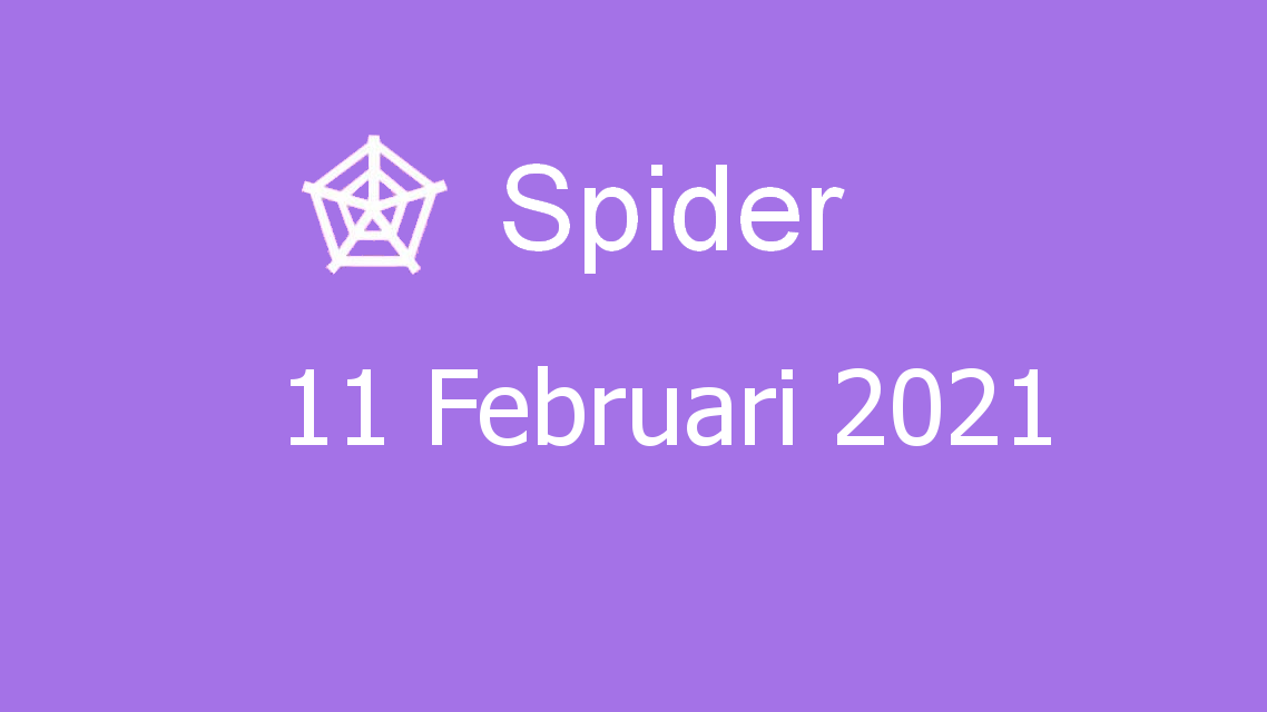 Microsoft solitaire collection - spider - 11 februari 2021