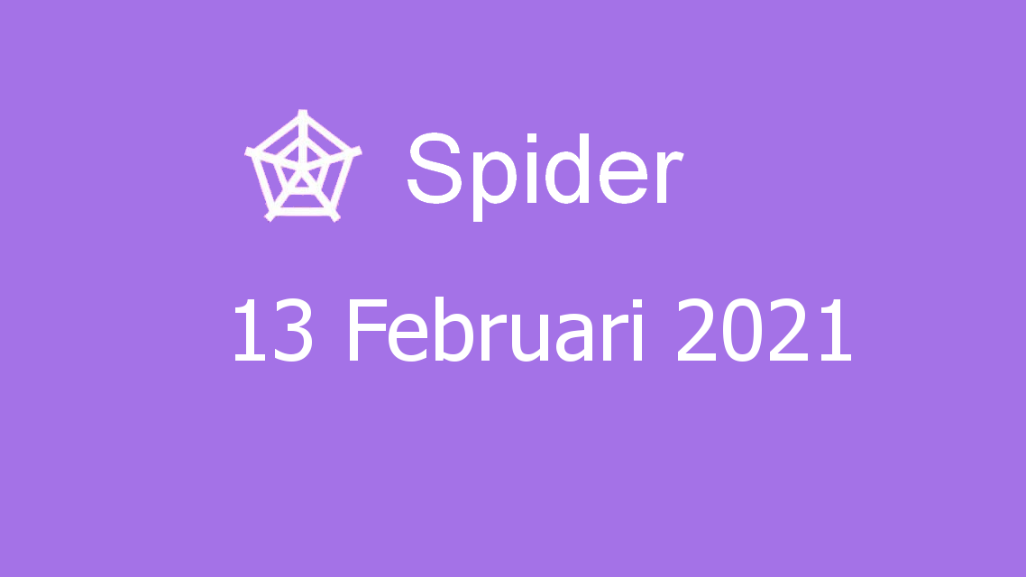 Microsoft solitaire collection - spider - 13 februari 2021