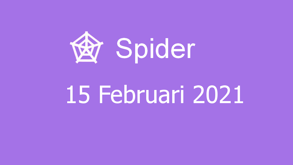Microsoft solitaire collection - spider - 15 februari 2021