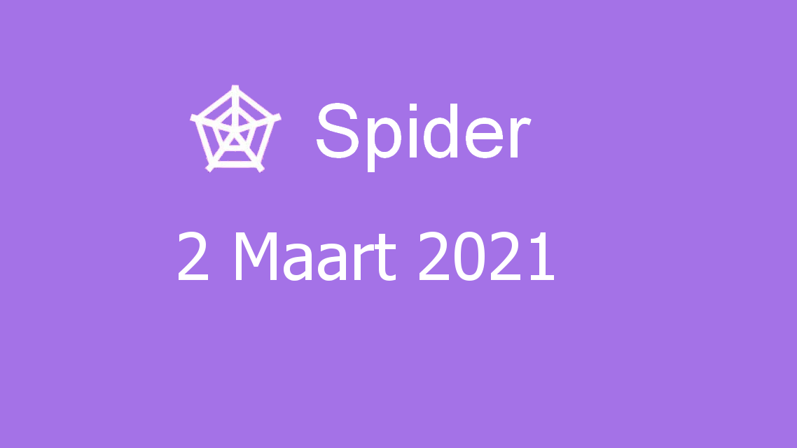 Microsoft solitaire collection - spider - 02 maart 2021