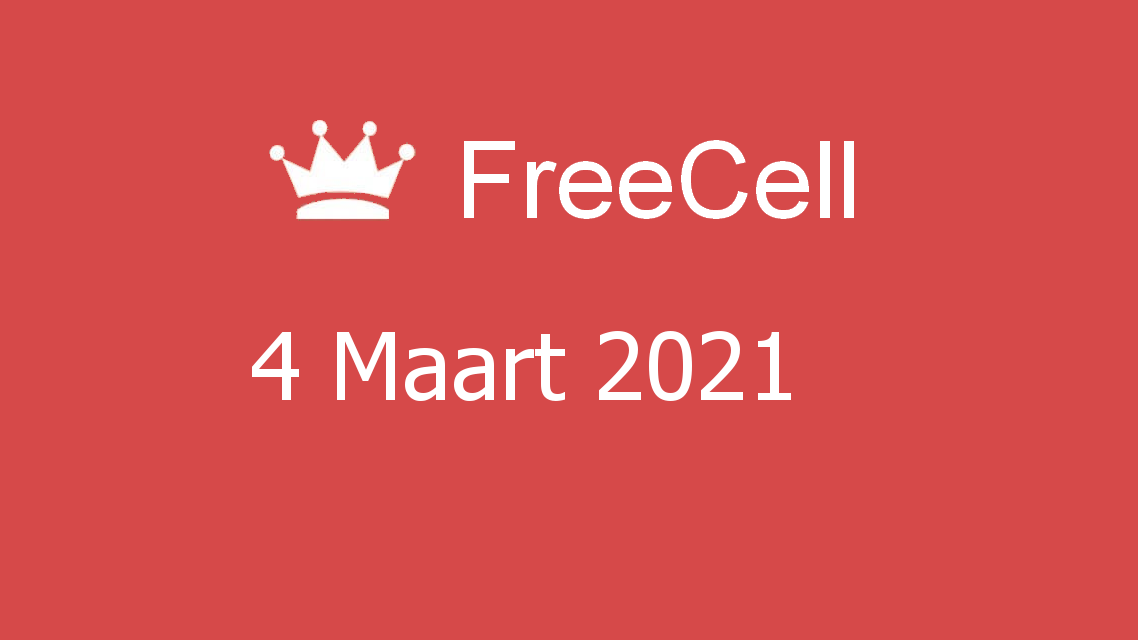 Microsoft solitaire collection - freecell - 04 maart 2021