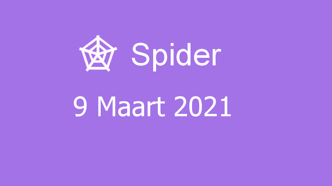 Microsoft solitaire collection - spider - 09 maart 2021