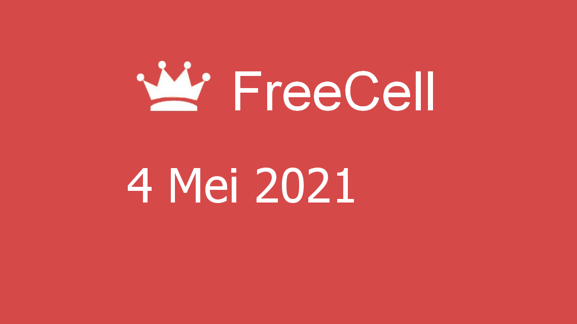 Microsoft solitaire collection - freecell - 04 mei 2021
