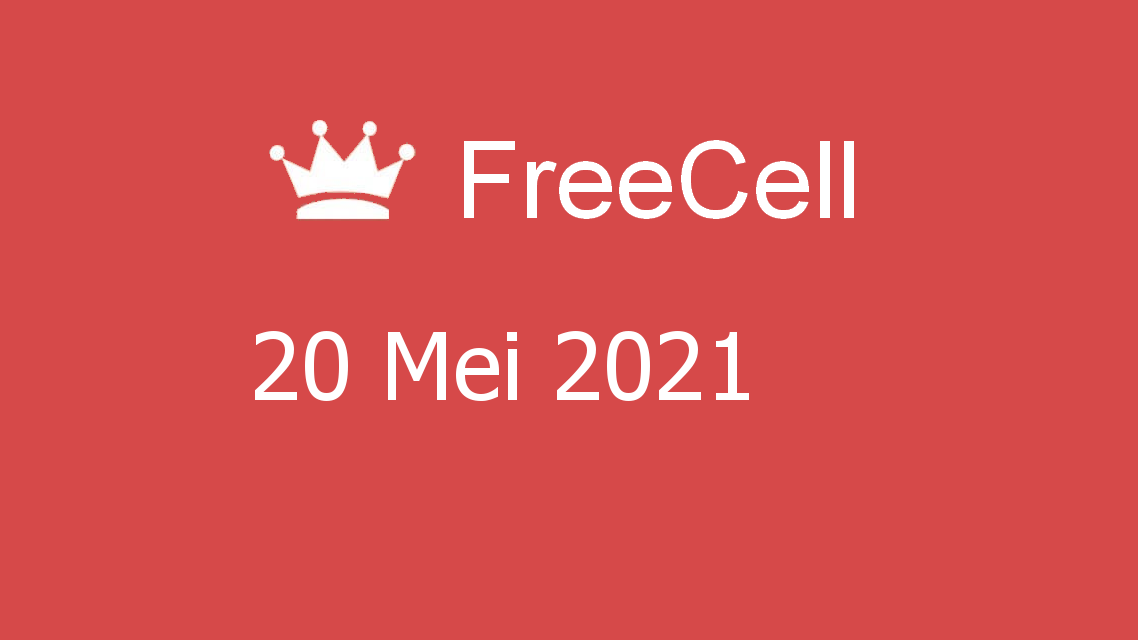 Microsoft solitaire collection - freecell - 20 mei 2021