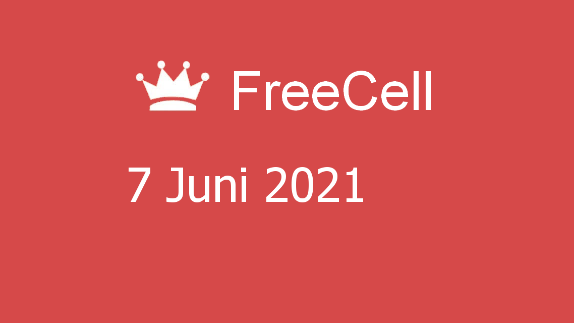 Microsoft solitaire collection - freecell - 07 juni 2021