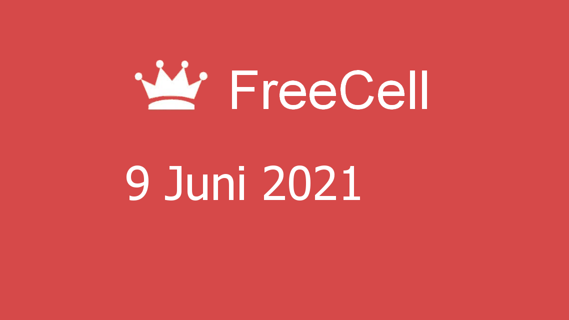 Microsoft solitaire collection - freecell - 09 juni 2021