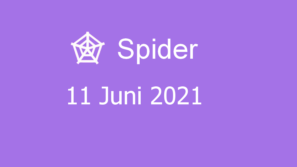 Microsoft solitaire collection - spider - 11 juni 2021