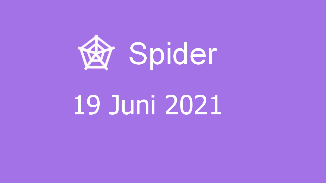 Microsoft solitaire collection - spider - 19 juni 2021