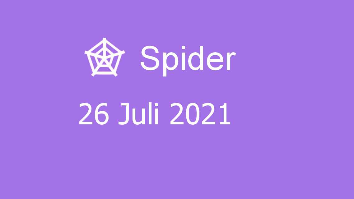 Microsoft solitaire collection - spider - 26 juli 2021