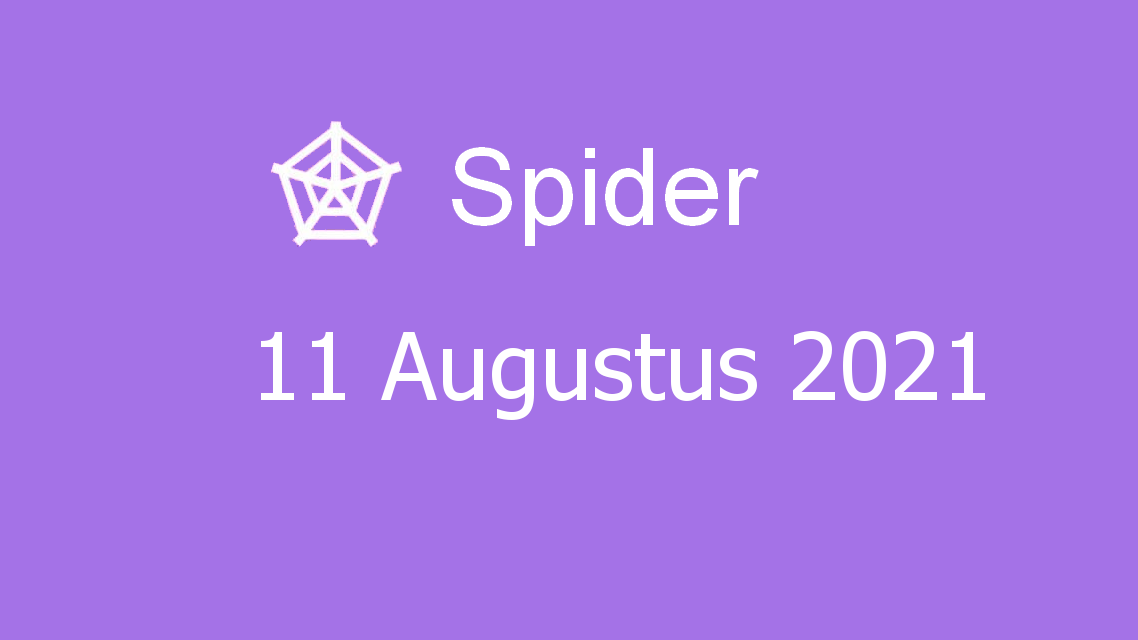Microsoft solitaire collection - spider - 11 augustus 2021
