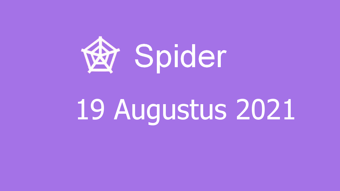 Microsoft solitaire collection - spider - 19 augustus 2021
