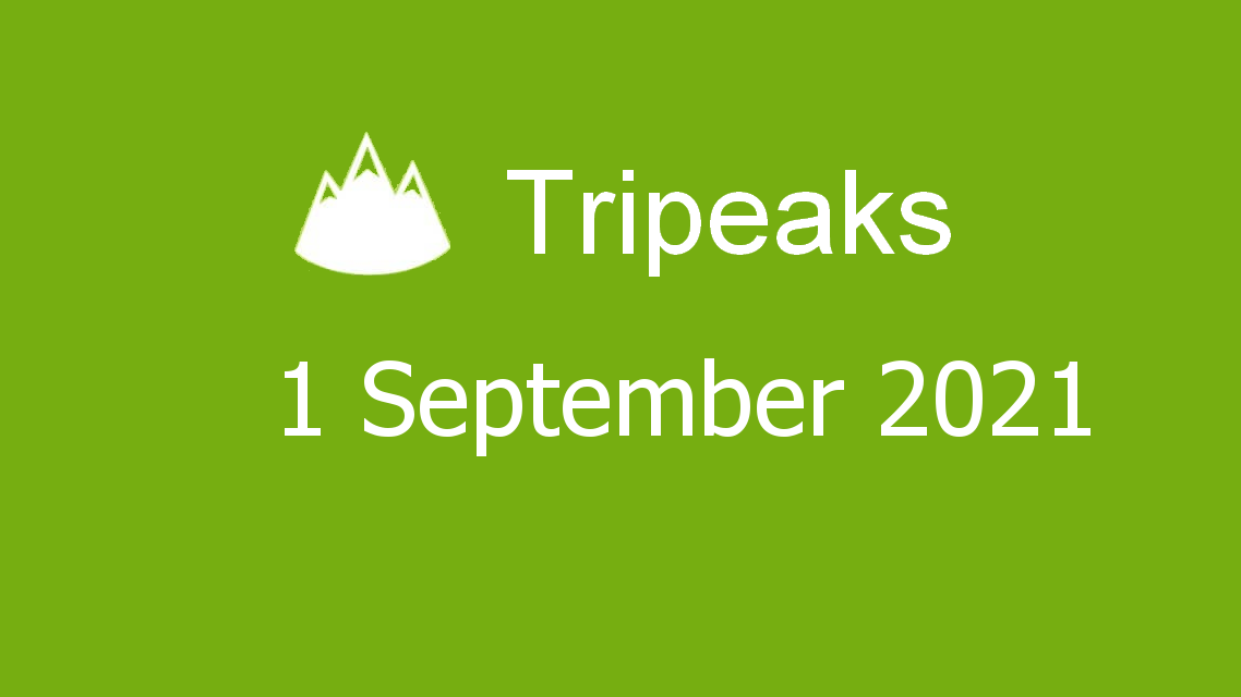 Microsoft solitaire collection - tripeaks - 01 september 2021