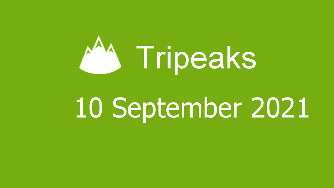 Microsoft solitaire collection - tripeaks - 10 september 2021