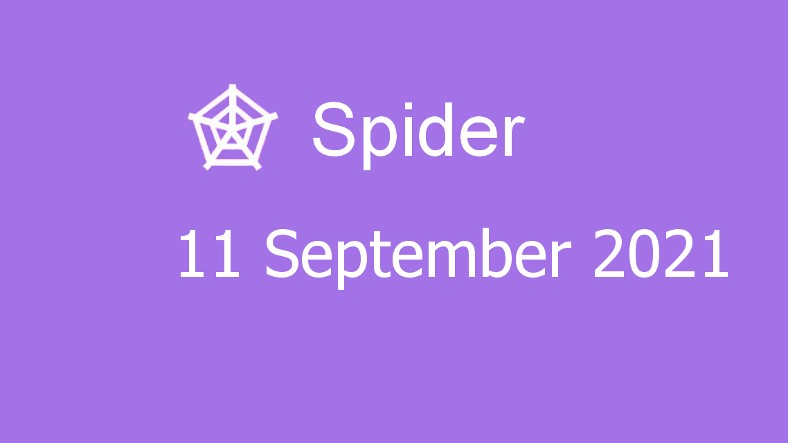 Microsoft solitaire collection - spider - 11 september 2021