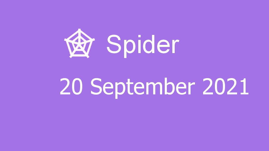 Microsoft solitaire collection - spider - 20 september 2021