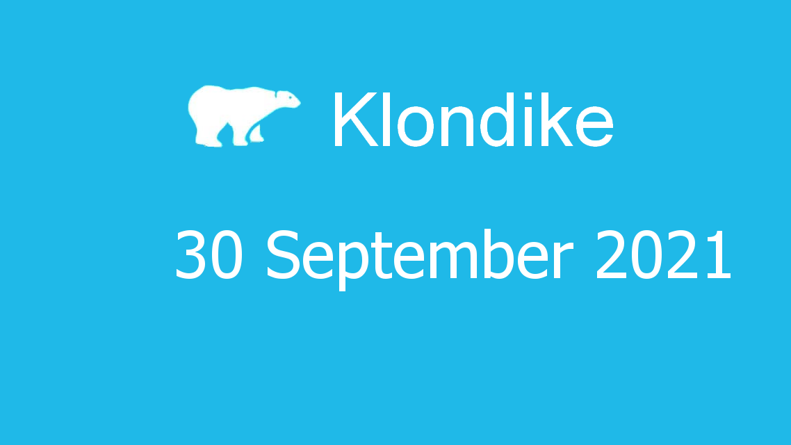 Microsoft solitaire collection - klondike - 30 september 2021