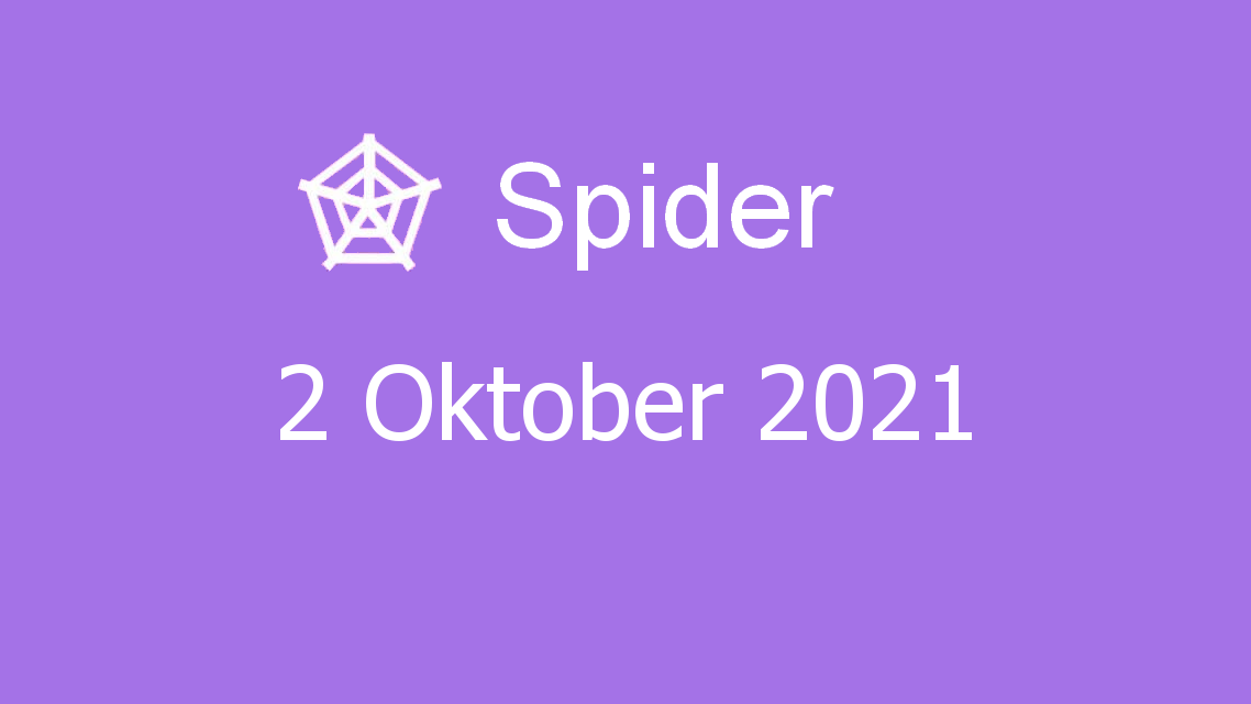 Microsoft solitaire collection - spider - 02 oktober 2021