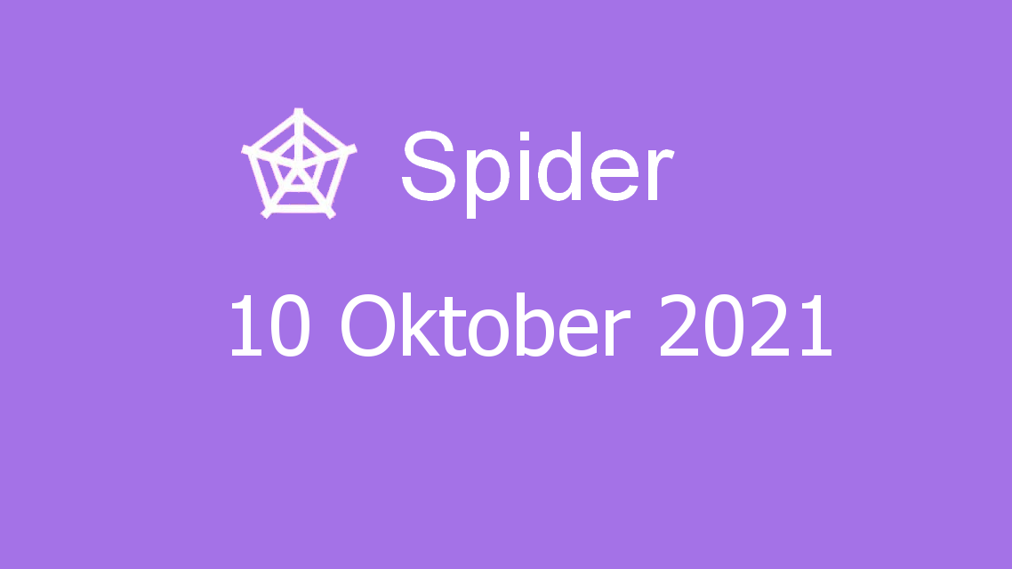Microsoft solitaire collection - spider - 10 oktober 2021