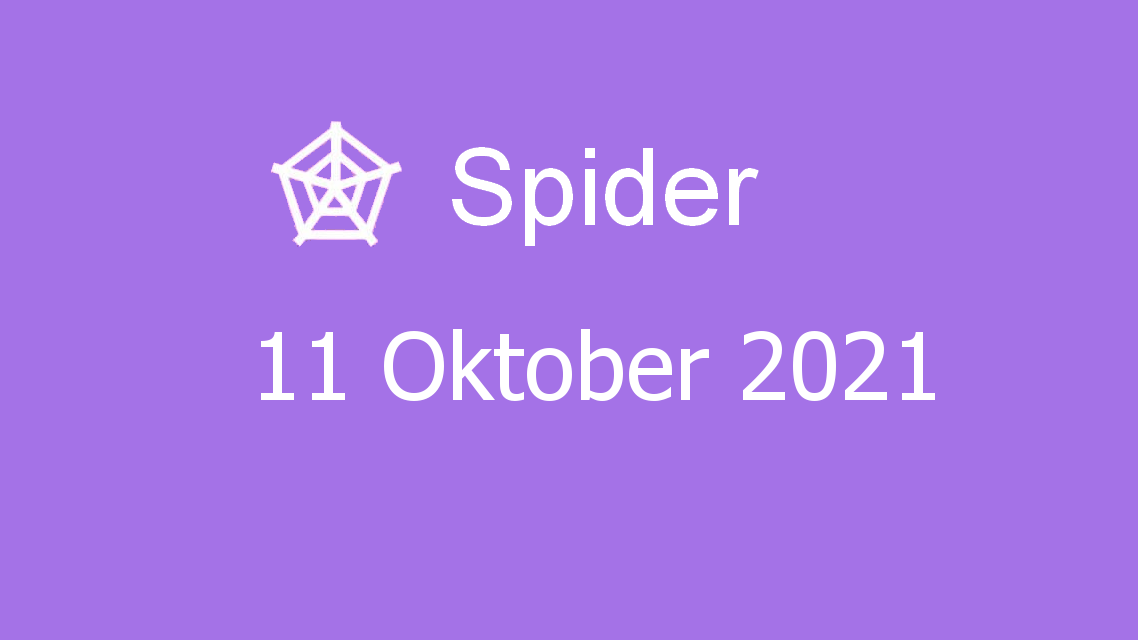 Microsoft solitaire collection - spider - 11 oktober 2021