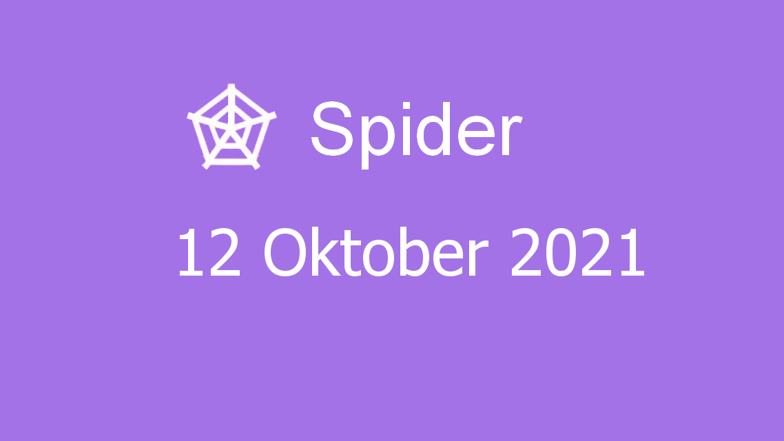 Microsoft solitaire collection - spider - 12 oktober 2021