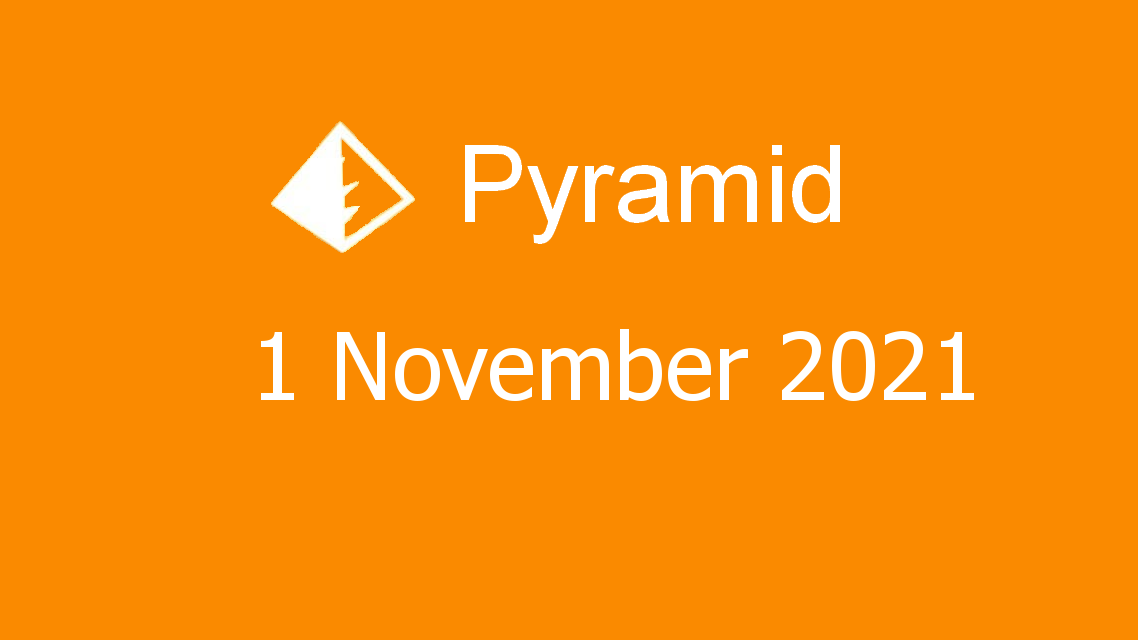 Microsoft solitaire collection - pyramid - 01 november 2021