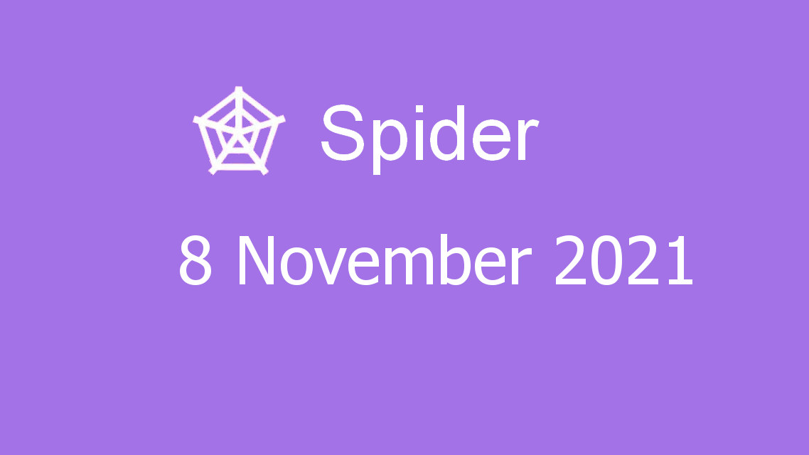 Microsoft solitaire collection - spider - 08 november 2021