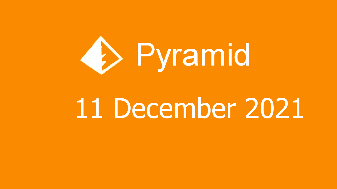 Microsoft solitaire collection - pyramid - 11 december 2021
