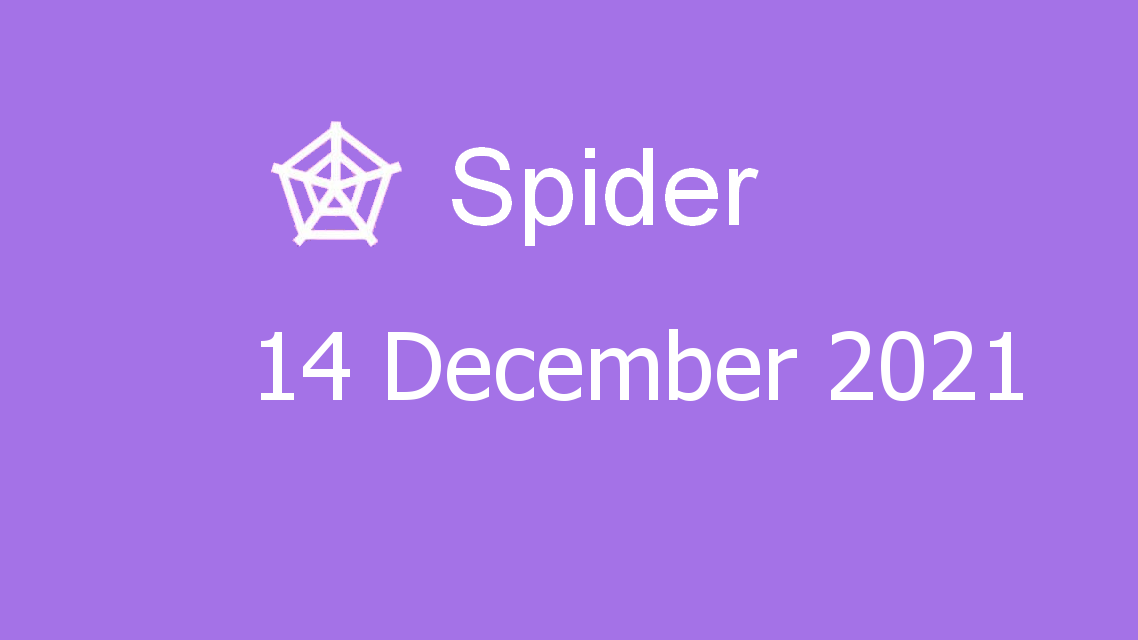 Microsoft solitaire collection - spider - 14 december 2021