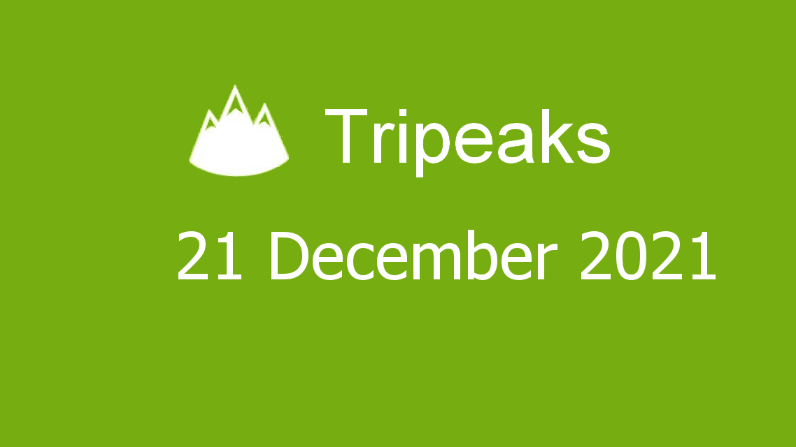 Microsoft solitaire collection - tripeaks - 21 december 2021