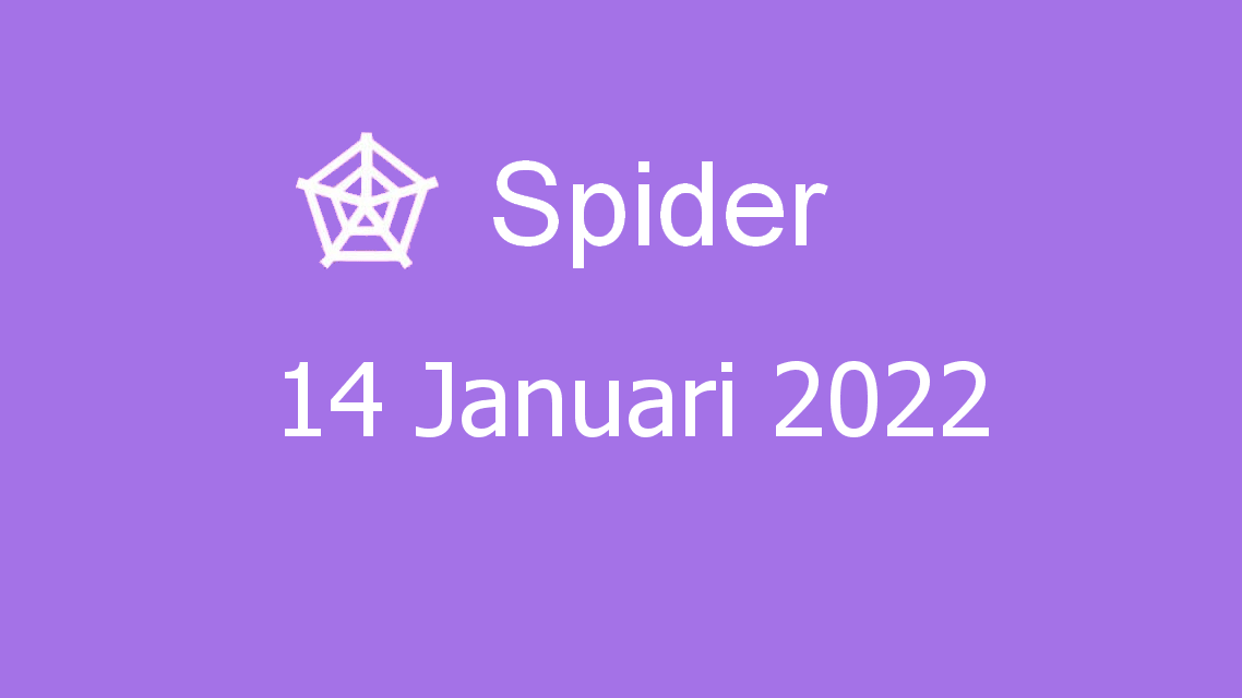 Microsoft solitaire collection - spider - 14 januari 2022
