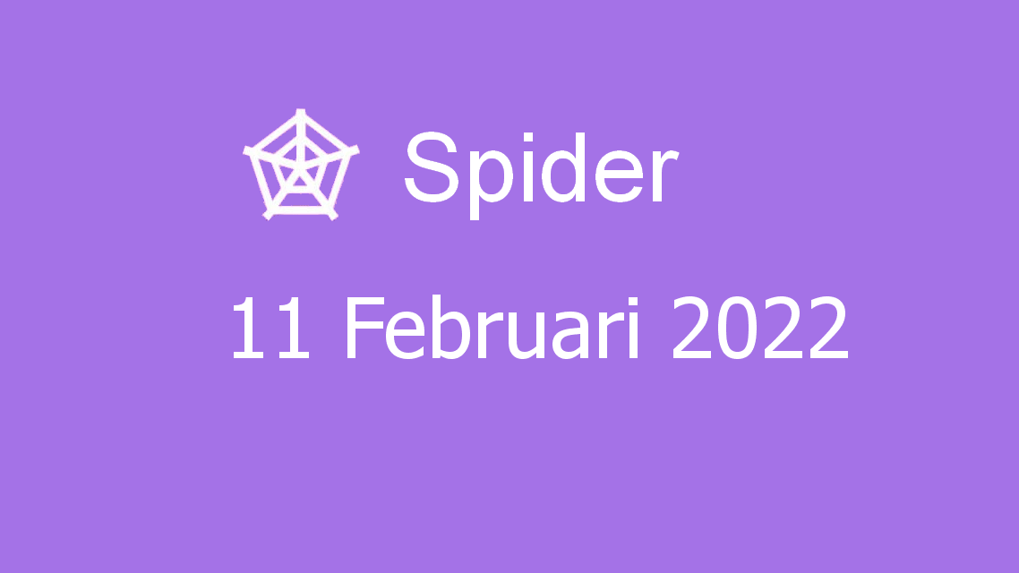 Microsoft solitaire collection - spider - 11 februari 2022