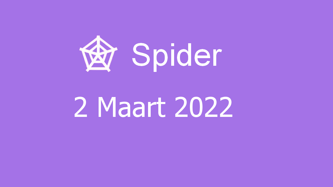 Microsoft solitaire collection - spider - 02 maart 2022