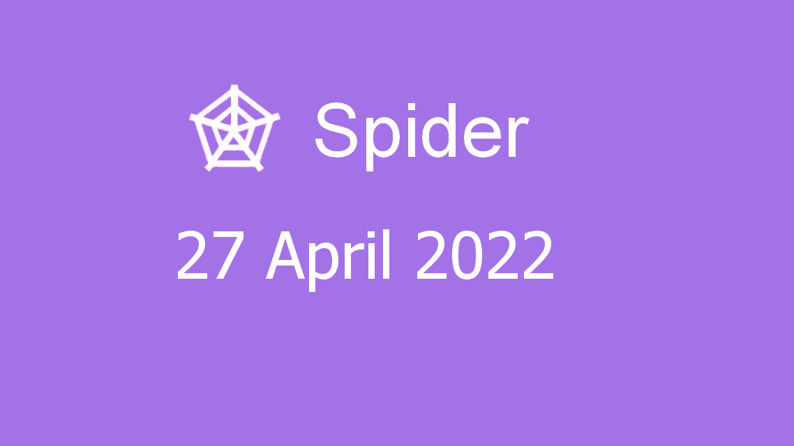 Microsoft solitaire collection - spider - 27 april 2022