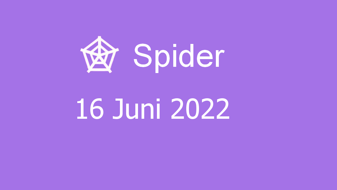 Microsoft solitaire collection - spider - 16 juni 2022