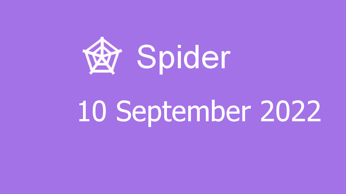 Microsoft solitaire collection - spider - 10 september 2022