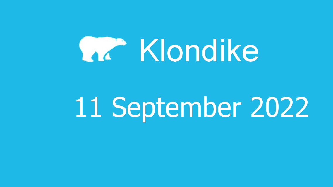 Microsoft solitaire collection - klondike - 11 september 2022