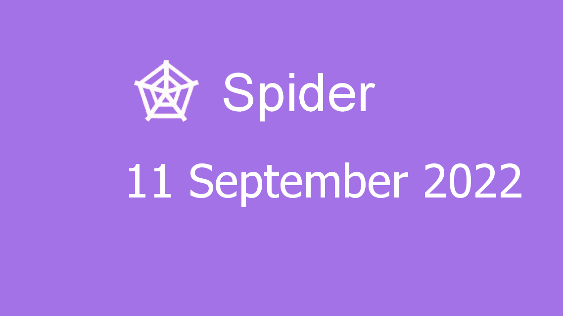 Microsoft solitaire collection - spider - 11 september 2022