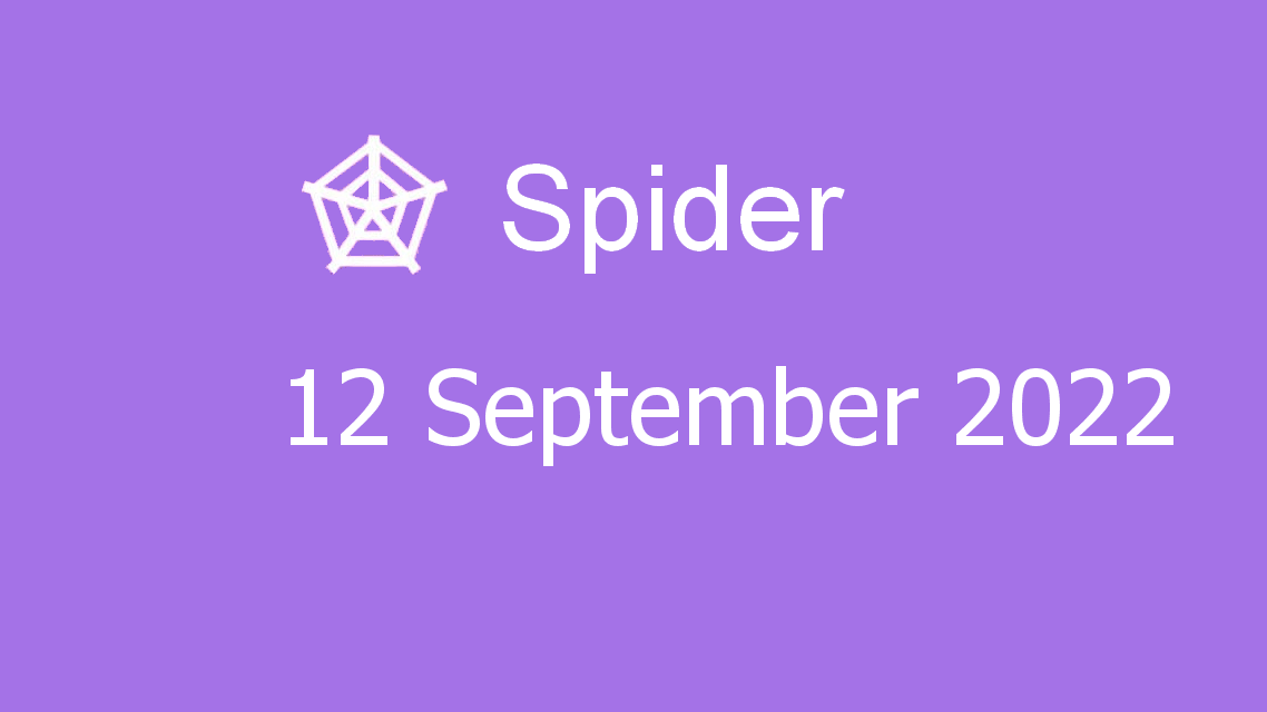 Microsoft solitaire collection - spider - 12 september 2022